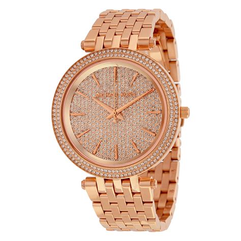 mk darci watch rose gold|darci pave rose gold tone.